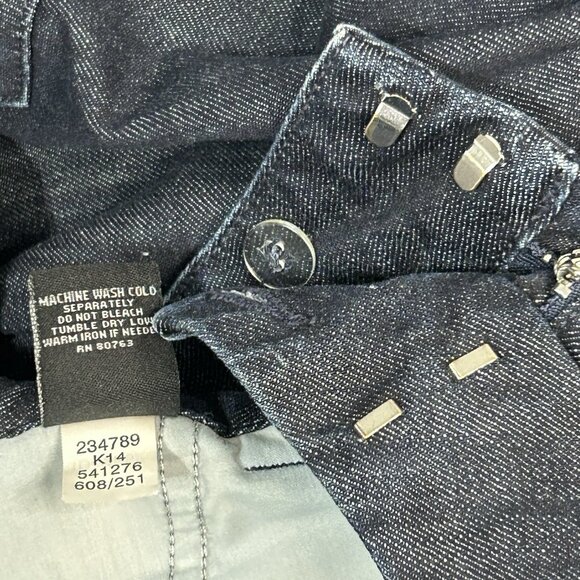 LONDON JEAN Dressy Mid-Rise Jeans Womens 10 Y2K Wide Leg Dark Blue VTG 90s - Picture 11 of 11